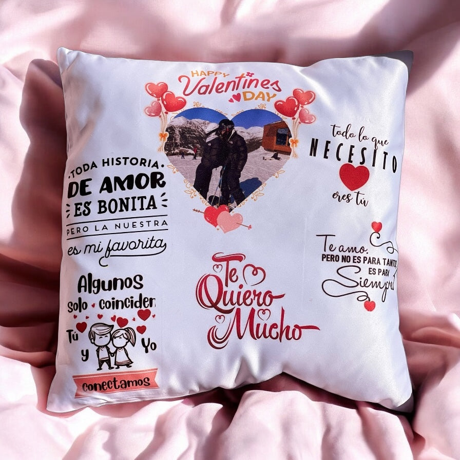 Personaliza tu cojín con frases emotivas y únicas que reflejen tu amor y gratitud.